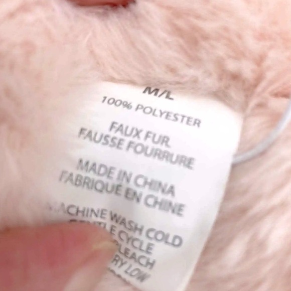 NWT Splendid Plush Criss-Cross Slippers Light Pink Size Medium/Large - Picture 7 of 14